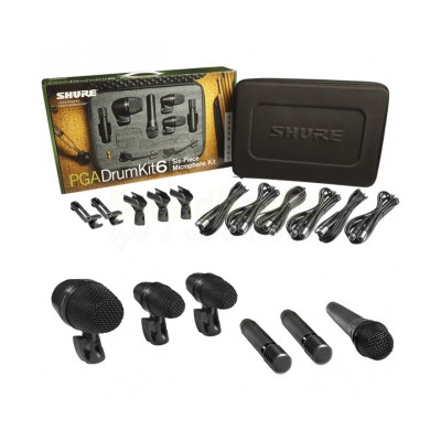 SHURE PGADRUMKIT6 - набор микрофонов для ударных, включает 1 PGA52, 2 PGA56s, 1 PGA 57 и 2 PGA81s SHURE PGADRUMKIT6 - набор микрофонов для ударных, включает 1 PGA52, 2 PGA56s, 1 PGA 57 и 2 PGA81s
