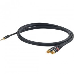 PROEL CHLP215LU15 - инсертный кабель, 3.5 джек стерео <-> 2 х RCA (папа), длина - 1.5м PROEL CHLP215LU15 - инсертный кабель, 3.5 джек стерео <-> 2 х RCA (папа), длина - 1.5м
