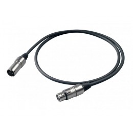PROEL BULK250LU1 - микрофонный кабель, XLR (папа) <-> XLR (мама), длина - 1м PROEL BULK250LU1 - микрофонный кабель, XLR (папа) <-> XLR (мама), длина - 1м