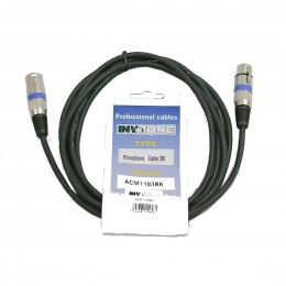 INVOTONE ACM1105/BK - микрофонный кабель, XLR(папа) <-> XLR(мама), длина 5 м (черный) INVOTONE ACM1105/BK - микрофонный кабель, XLR(папа) <-> XLR(мама), длина 5 м (черный)
