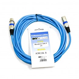 INVOTONE ACM1106/B - микрофонный кабель, XLR(папа) <-> XLR(мама), длина 6 м (синий) INVOTONE ACM1106/B - микрофонный кабель, XLR(папа) <-> XLR(мама), длина 6 м (синий)