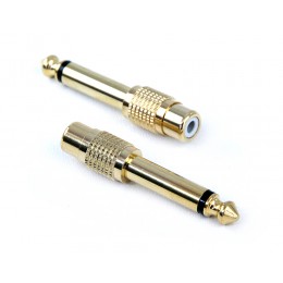 INVOTONE AD160/G - переходник моно джек<>RCA (цвет - золото), корпус металл INVOTONE AD160/G - переходник моно джек<>RCA (цвет - золото), корпус металл