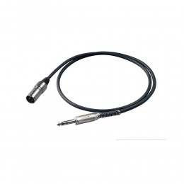 PROEL BULK230LU05 - микрофонный кабель, 6.3 джек стерео <-> XLR (папа), длина - 0.5 м PROEL BULK230LU05 - микрофонный кабель, 6.3 джек стерео <-> XLR (папа), длина - 0.5 м