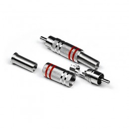 INVOTONE RCA100M/RD - тюльпан кабельный, RCA, корпус металл, цвет красный INVOTONE RCA100M/RD - тюльпан кабельный, RCA, корпус металл, цвет красный