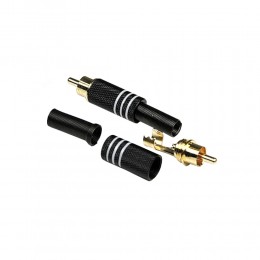 INVOTONE RCA200M/BK - тюльпан кабельный, RCA, 'золото', корпус металл, белая маркировка INVOTONE RCA200M/BK - тюльпан кабельный, RCA, 'золото', корпус металл, белая маркировка