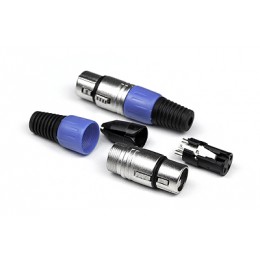 INVOTONE XLR3F100/BK - разъём XLR 3Р кабельный, мама, корпус металл/ пластик INVOTONE XLR3F100/BK - разъём XLR 3Р кабельный, мама, корпус металл/ пластик