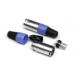 INVOTONE XLR3M100/BK - разъём XLR 3Р, папа, кабельный, корпус металл/ пластик INVOTONE XLR3M100/BK - разъём XLR 3Р, папа, кабельный, корпус металл/ пластик