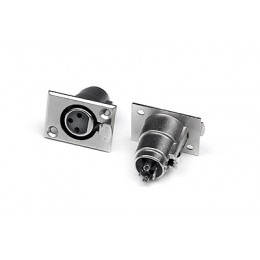 INVOTONE XLR3FB - разъем XLR 3Р, мама, блочный, корпус металл INVOTONE XLR3FB - разъем XLR 3Р, мама, блочный, корпус металл