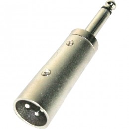 INVOTONE AD320 - переходник 3P XLR папа <>6.35мм моно джек папа, корпус металл INVOTONE AD320 - переходник 3P XLR папа <>6.35мм моно джек папа, корпус металл