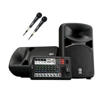 YAMAHA STAGEPAS 600B2M - система звукоусиления 680 Вт (340 Вт + 340 Вт) с 2 микрофонами YAMAHA STAGEPAS 600B2M - система звукоусиления 680 Вт (340 Вт + 340 Вт) с 2 микрофонами