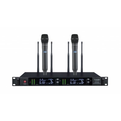 LS-Q7-2M Двухканальная вокальная радиосистема, 2 ручных передатчика, LAudio LS-Q7-2M Двухканальная вокальная радиосистема, 2 ручных передатчика, LAudio