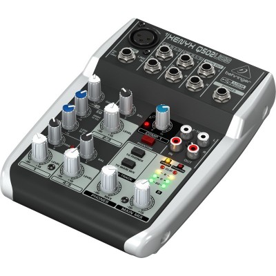 BEHRINGER Q502USB - микшер 5 каналов, встр. USB, 2-х полосный эквалайзер, компрессор BEHRINGER Q502USB - микшер 5 каналов, встр. USB, 2-х полосный эквалайзер, компрессор